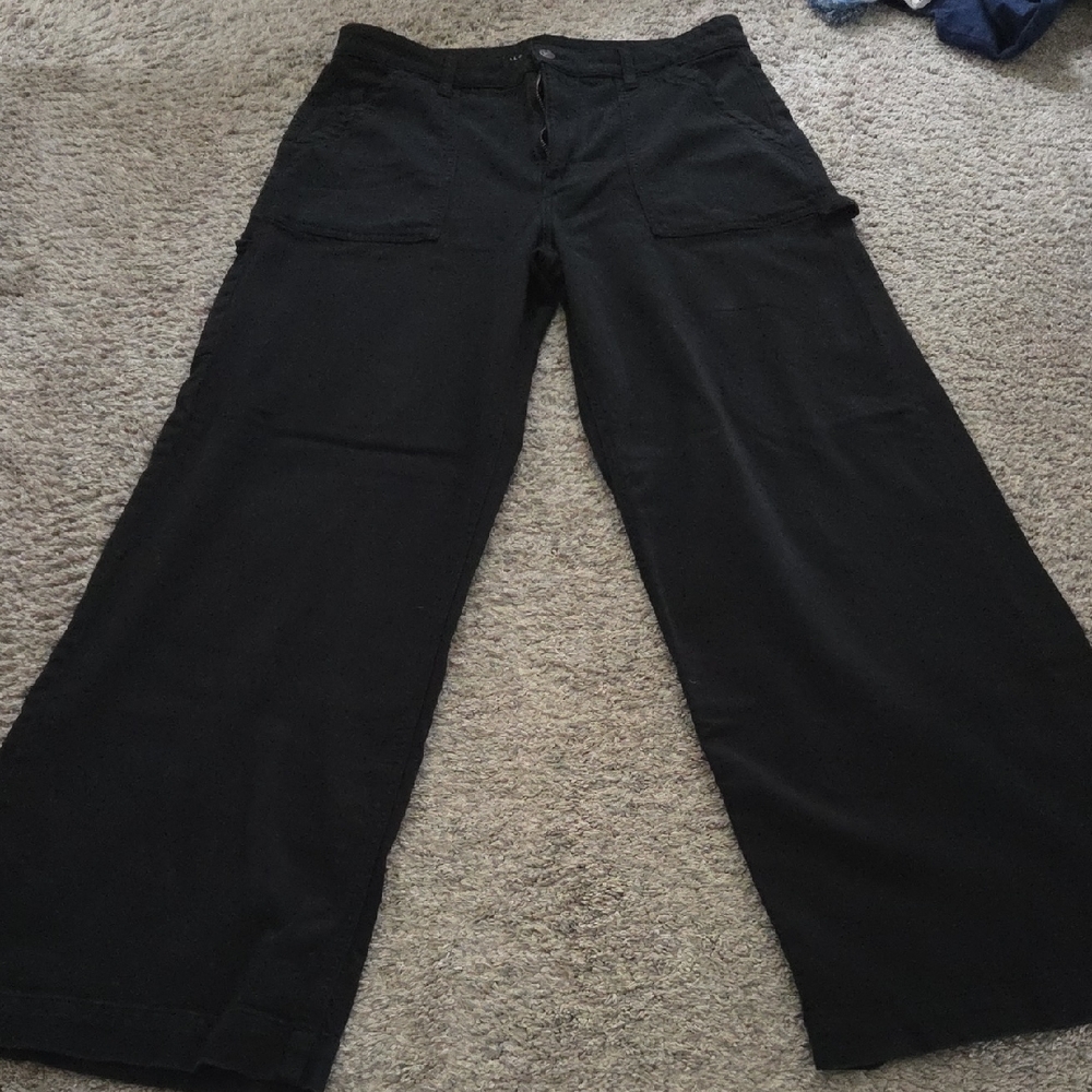 American Eagle Black Super High-Rise Baggy Wide Leg Pants
